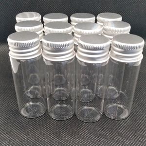 15 ml Vials Small Mini Tiny Glass Bottles Clear Jars with Aluminum Top S…